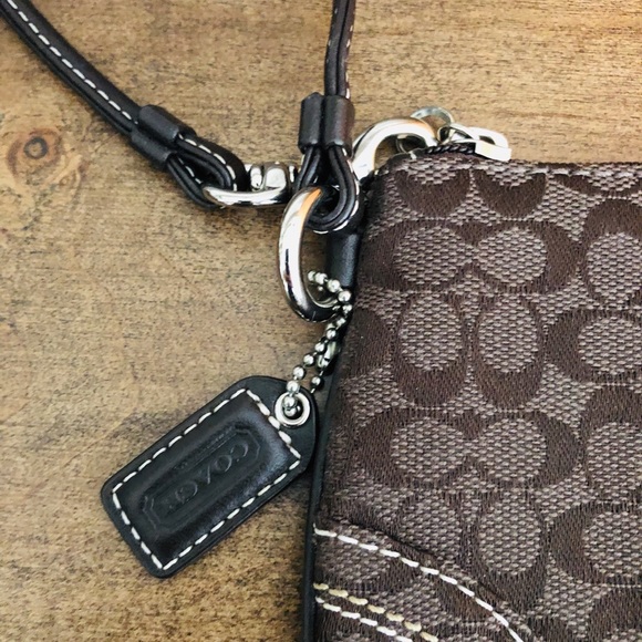 Authentic Brown Coach Wristlet - Picture 5 of 5